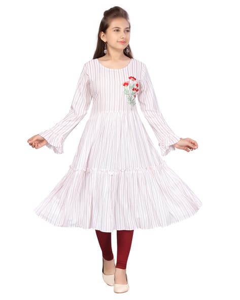 Buy White Kurtas Kurtis for Girls by MUHURATAM Online
