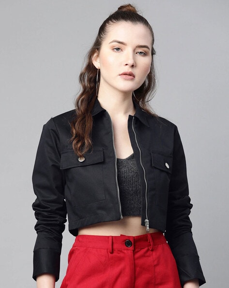 Best Offers On Crop Jackets Upto 20-71% Off - Limited Period Sale | Ajio