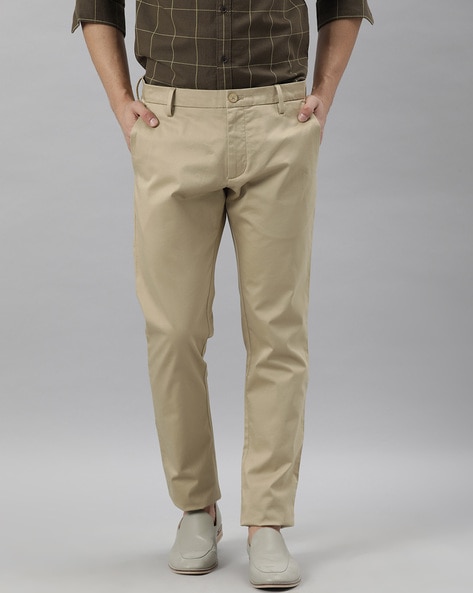 Buy TAHVO Men Textured Slim Fit Formal Trouser  Beige Online at Low Prices  in India  Paytmmallcom