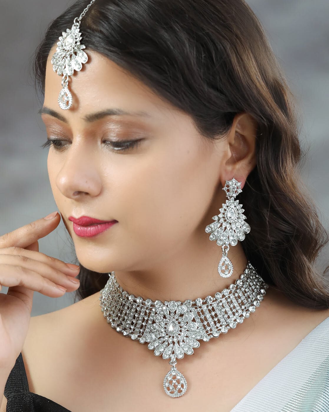 Boi - Silver Choker | Gulaal Ethnic Indian Designer Jewels | Buy Necklace  Online | Pan India and Global Delivery – Gulaal Jewels