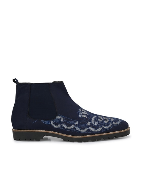 Embroidered on sale chelsea boots