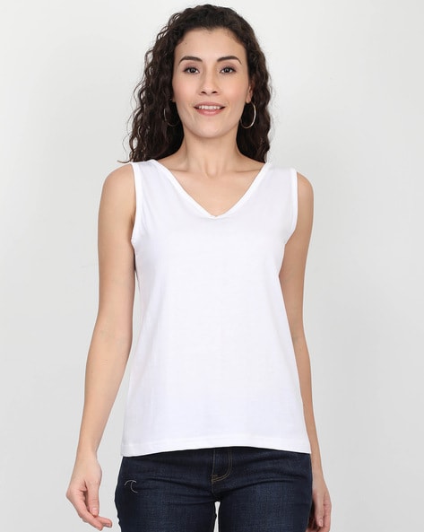 Buy White Tops for Women by ECOLINE CLOTHING Online