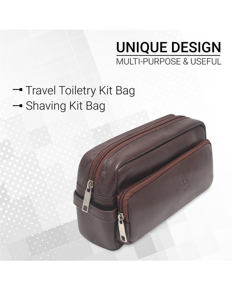 Blingsoul Real Leather Travel Toiletry Bag Mens India  Ubuy