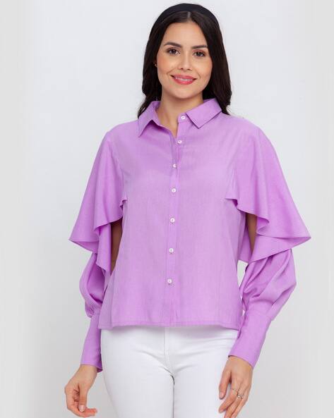 Zink London Collar-neck Full Sleeve Top