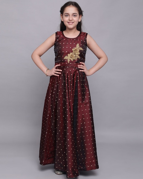 party wear maroon georgette embroidery work gown | Gowns, Party wear, Designer  gowns