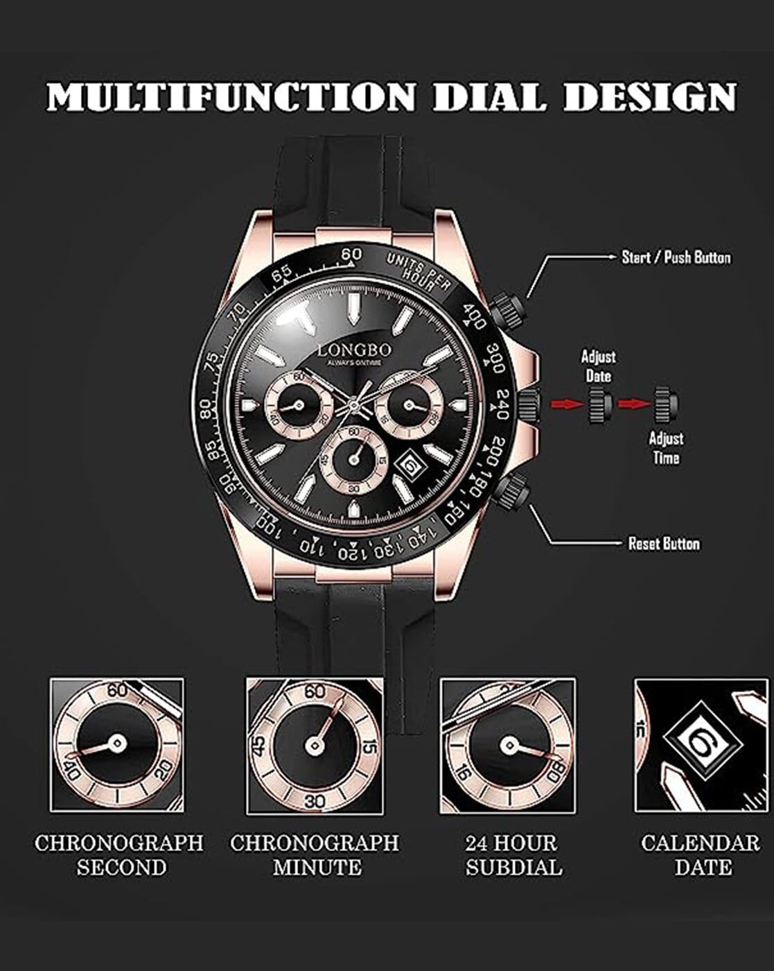Longbo Analog Watch - For Men - Buy Longbo Analog Watch - For Men Stylish  Trendy Party-Wear Business Casual Non-Functional Chronograph Stainless  Steel Online at Best Prices in India | Flipkart.com