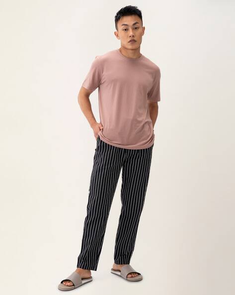 Striped Stretch Cotton Tapered Woven Pyjamas