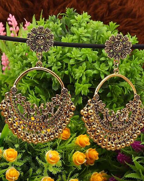 Oxidised Jhumka - Buy Latest Oxidised Jhumka Earrings Online for Girls –  The Jewelbox