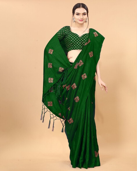 Green saree shop for teej