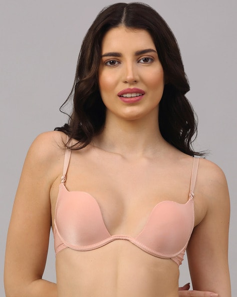 Buy PrettyCat Beige Solid Polyester Blend Push-Up Bra For Women  (PC-BR-6000) Online at Best Prices in India - JioMart.