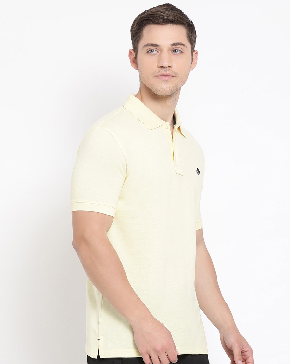 ONN Striped Men Polo Neck Yellow T-Shirt - Buy Mustard ONN Striped Men Polo  Neck Yellow T-Shirt Online at Best Prices in India