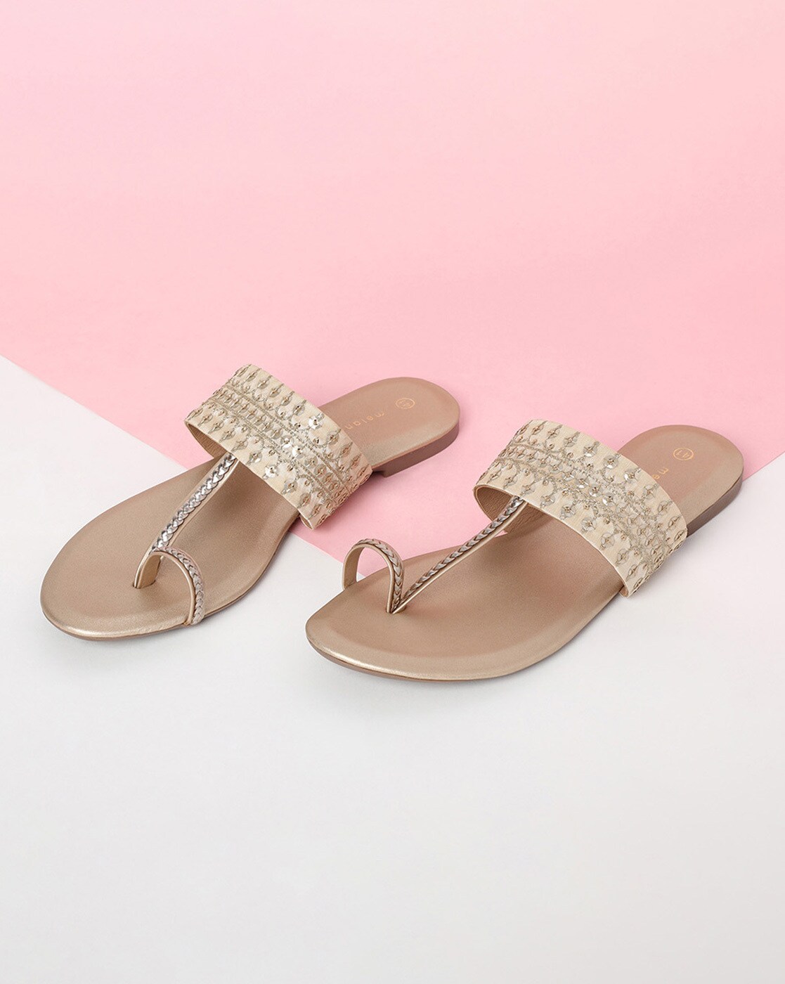 Buy Beige Flat Sandals for Women by Marc Loire Online | Ajio.com