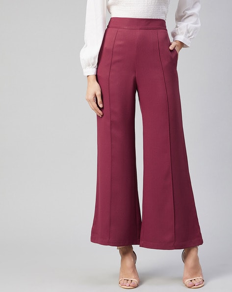 Marie Claire Mid-Rise Pleat-Front Pants