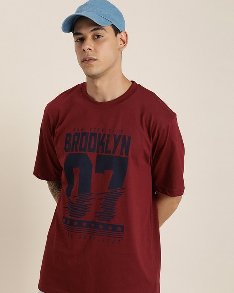 Buy Maroon Tshirts for Men by DILLINGER Online