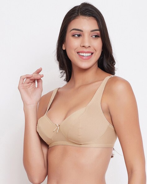 Buy Clovia Padded Non-Wired Full Coverage T-Shirt Bra - Red at Rs.799  online