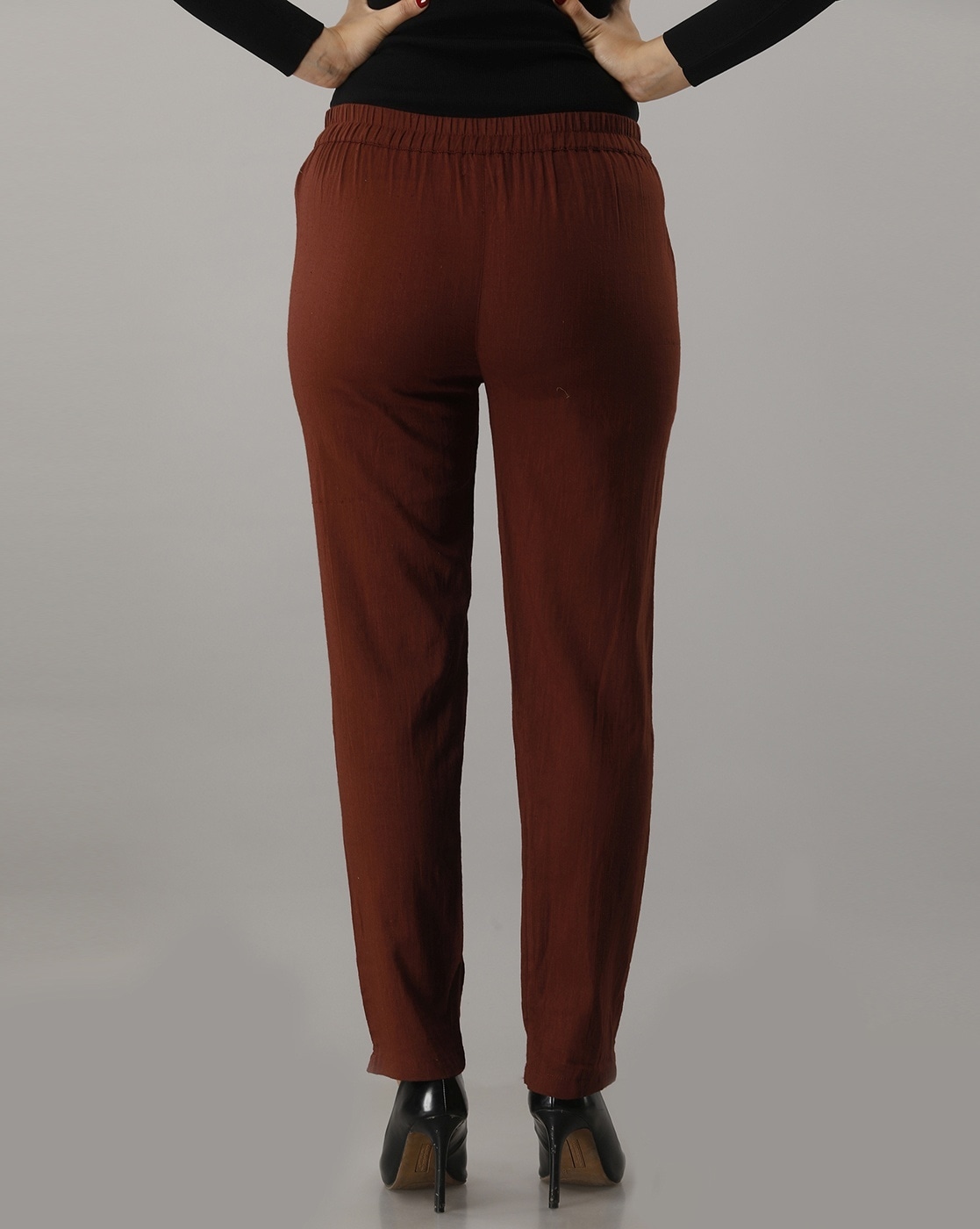 Ladies Comfort Fit Work Pant - Chocolate