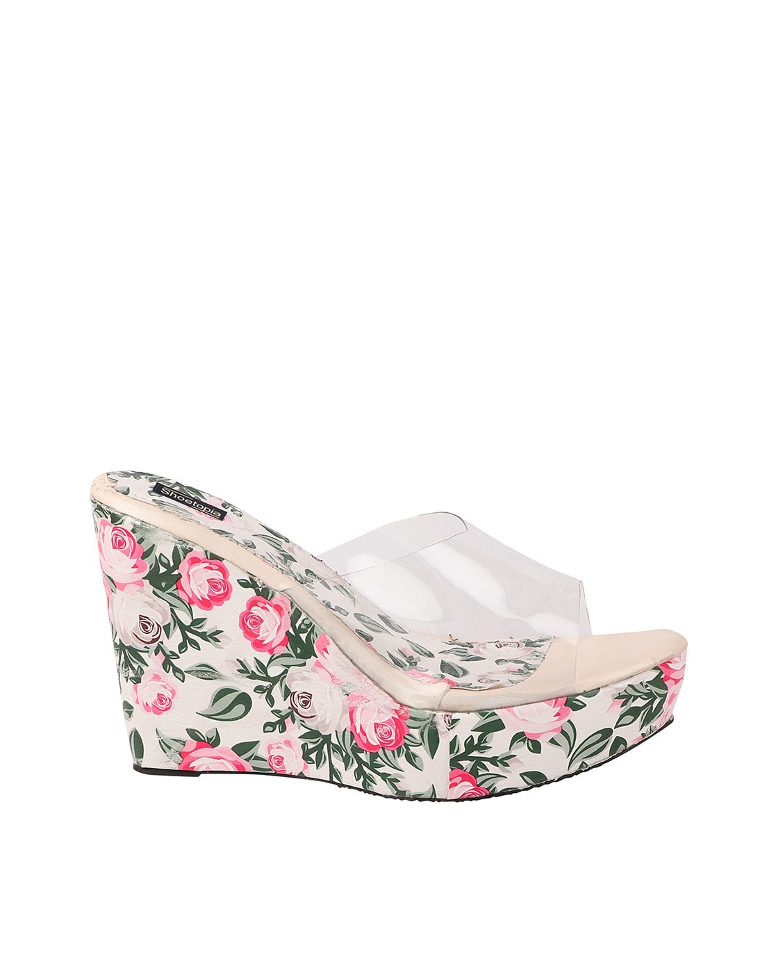 Yellow Floral Wedge Sandals Vitamella - - ZAZOO.PL