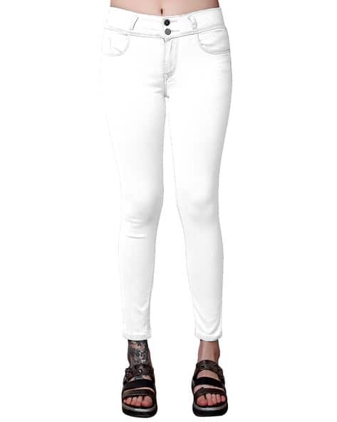 Buy White Jeans Jeggings for Women by Fck-3 Online