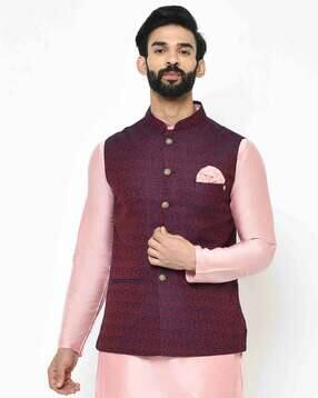 kisah Textured Nehru Jacket-picture-13