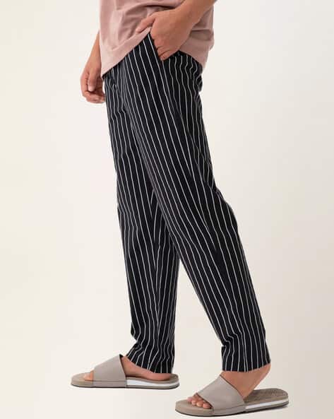 Striped Stretch Cotton Tapered Woven Pyjamas