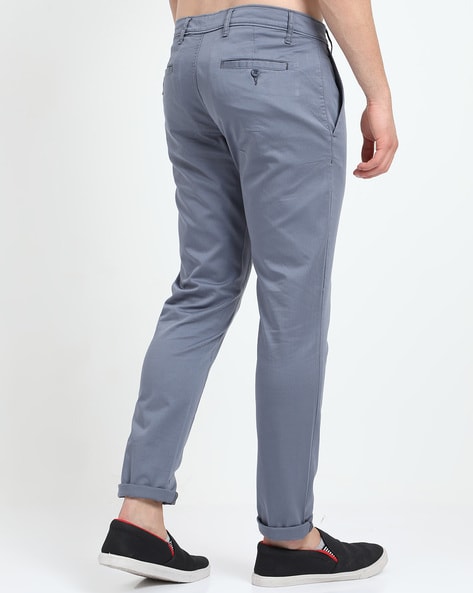 Buy Light Blue Fusion Fit Mens Cotton Trouser Online | Tistabene - Tistabene