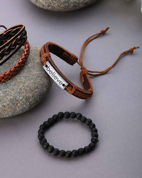 TREEHUT Necklaces | Men | Brown | Natural Walnut Wood | Glacier Walnut  Bronze Bracelet | Chain Link Bracelets | Treehut