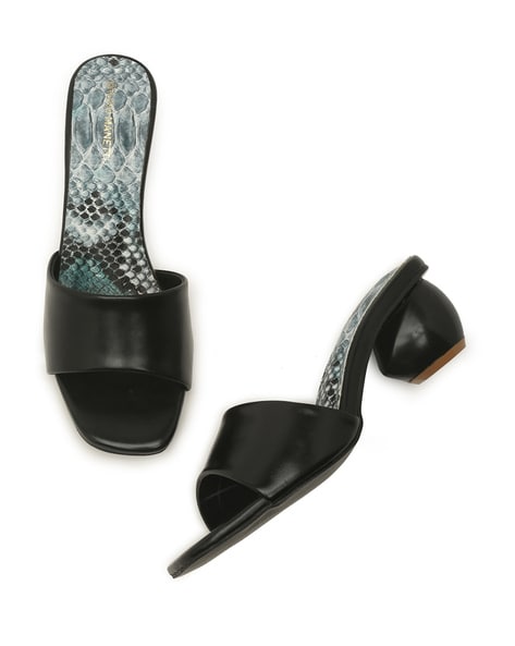 Buy Black Heeled Sandals for Women by Bruno Manetti Online Ajio