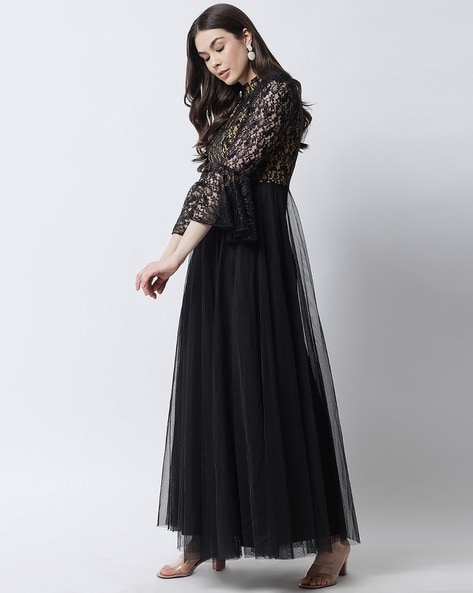 Black gown design outlet 2019