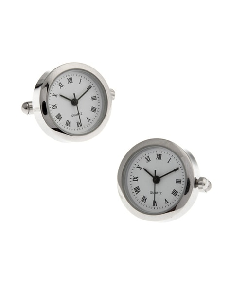 Ritmo di vita Customized Mechanical Watch Cufflinks - Enigmatic Silver -  Shop Crudo Leather Craft Cuff Links - Pinkoi