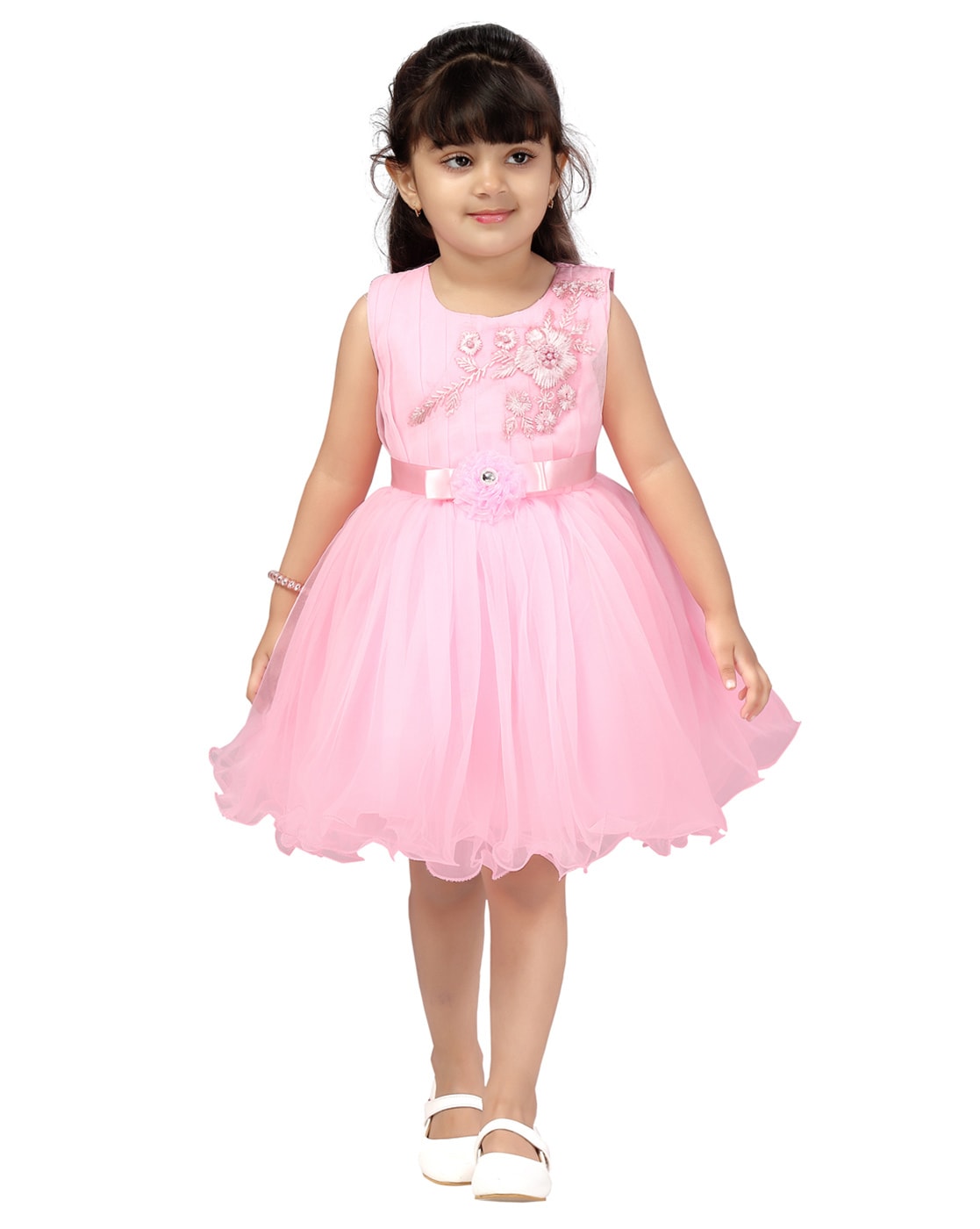 Cotton And Net Pink Baby Pari Frock at Rs 850/set in Dhar | ID: 19251425473