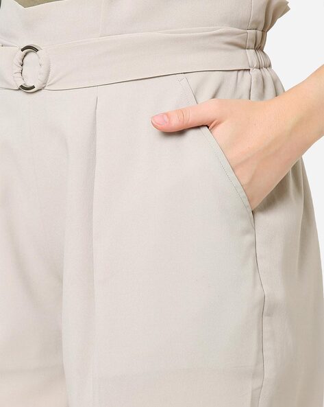 Fendi Off-White Belted Trousers Fendi
