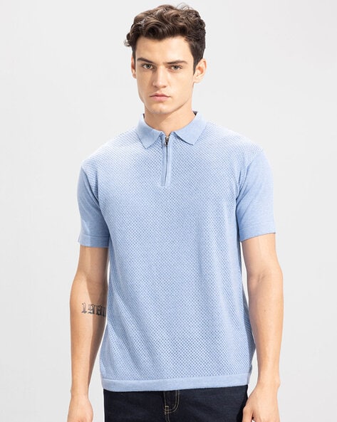 Slim Fit Polo T-Shirt with Short Sleeves