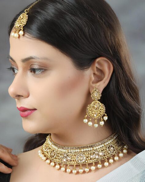 Indian Choker: Buy Choker Necklace Set Online - Kalki Fashion