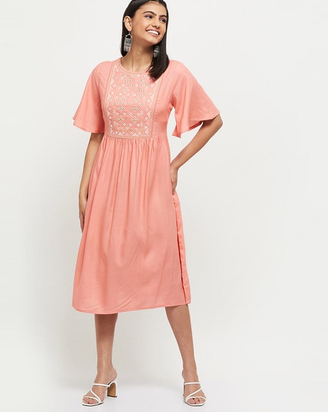 Buy Pink Dresses for Women by Teamspirit Online | Ajio.com