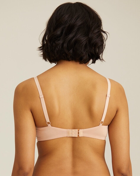 Breathe Cotton Padded wireless Transparent back bra 3/4th coverage Nud –  Nykd by Nykaa