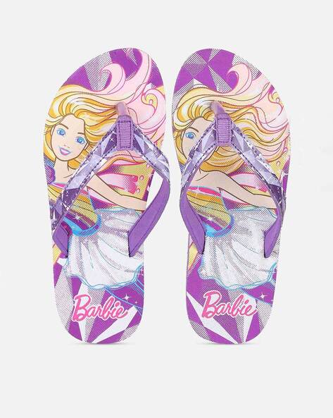 Buy Barbie Printed Slip-On Slide Slippers Online for Girls