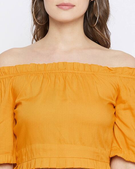 Buy Yellow Tops for Women by HELLO DESIGN Online