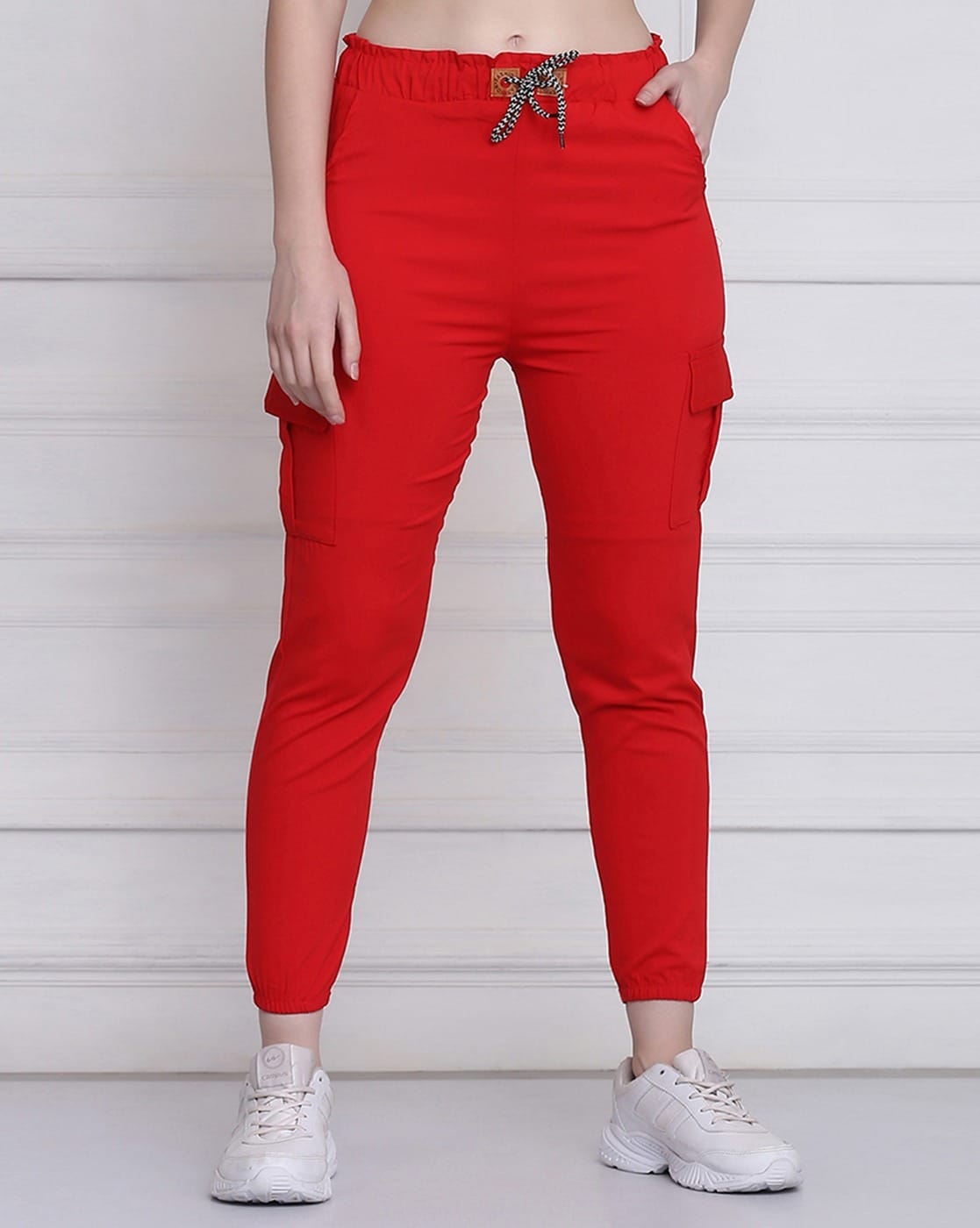ASOS DESIGN cargo trousers in bright red  ASOS