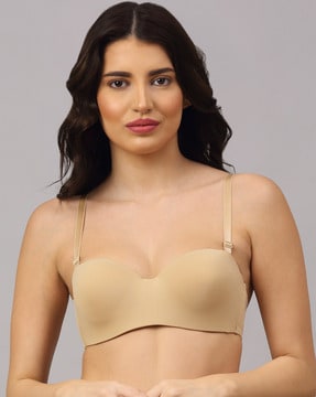 Buy PrettyCat Beige Solid Polycotton T-shirt Bra For Women (PC-BR-6055)  Online at Best Prices in India - JioMart.