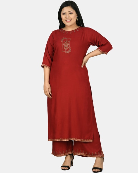 Buy Jaipur Kurti Women Maroon & Mustard Yellow Woven Design Kurta With  Trousers & Dupatta - Kurta Sets for Women 9000211 | Myntra