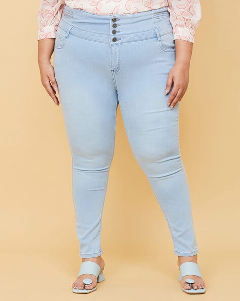 Buy Lightly Blue Jeans Jeggings for Women by MAX Online