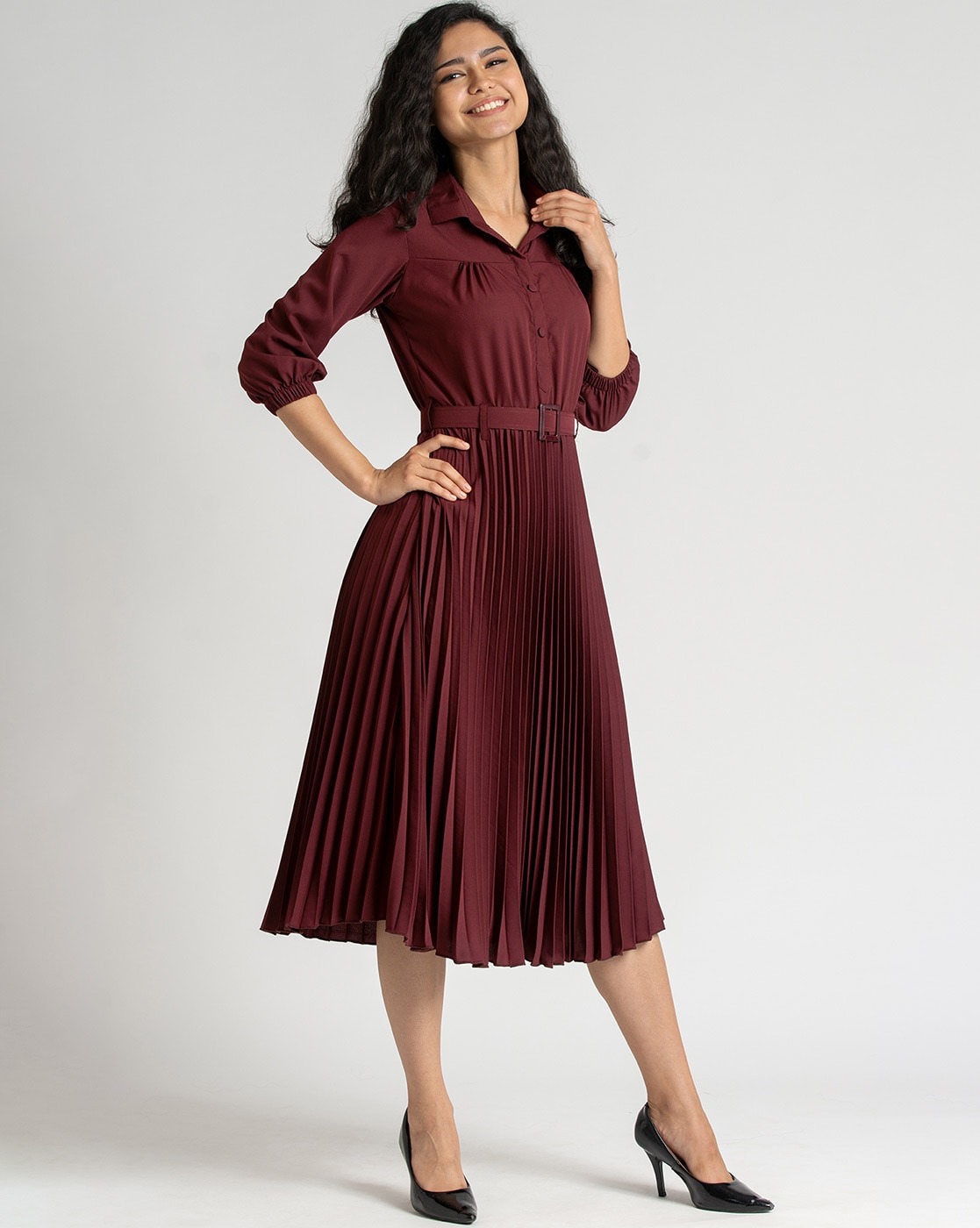 Warehouse deals maroon dress