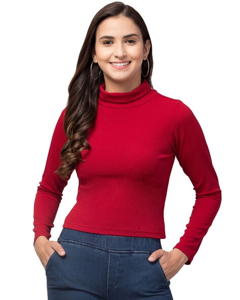 Buy Maroon Tops for Women by ORCHID BLUES Online