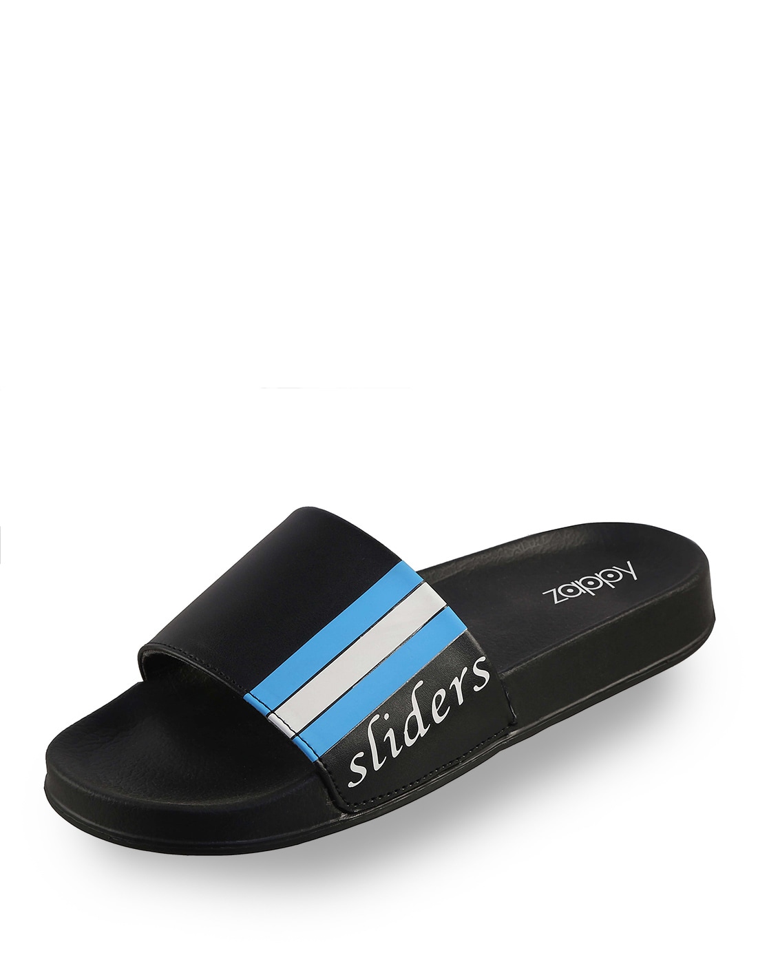 Zappy black slide deals flip flop