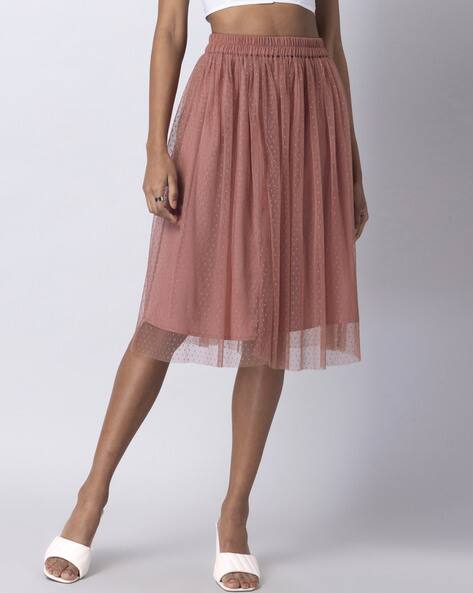 FABALLEY Lace A-line Skirt