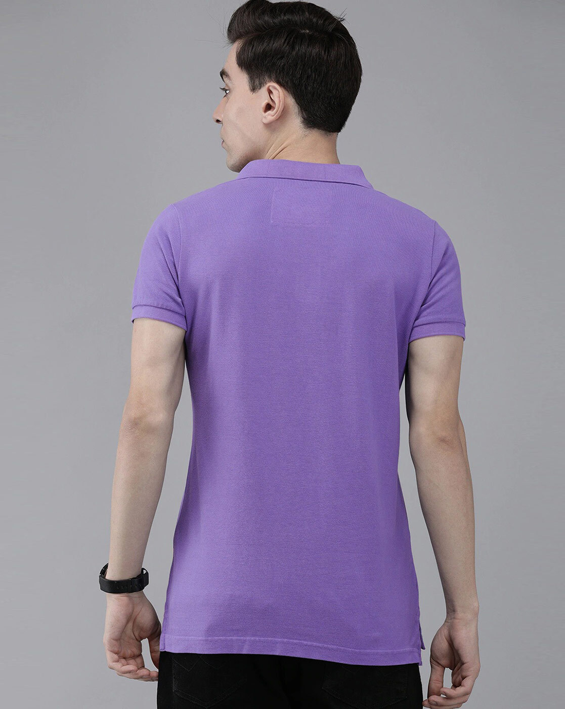 Buy CP BRO Men's Purple Colorblock Full Sleeve Slim Fit Cotton Polo Neck  T-shirt Online at Best Prices in India - JioMart.