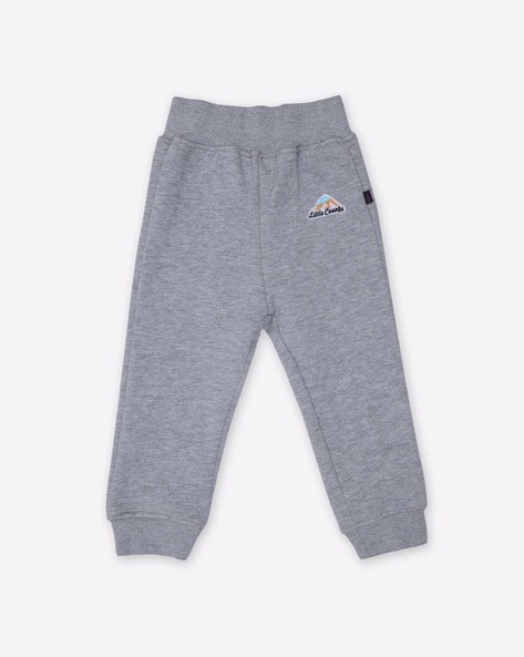 Buy Melange Grey Track Pants for Boys by LITTLE COUNTY Online
