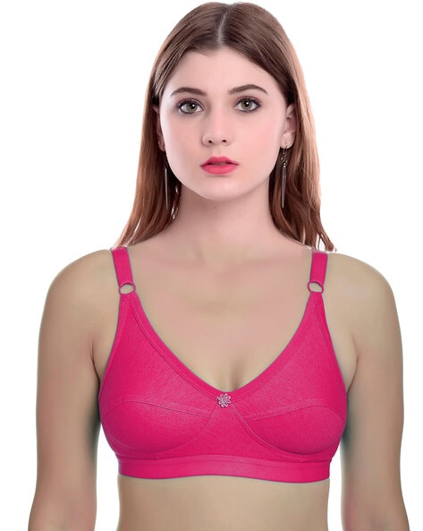 Lycra Rose Floral Printed Imported Light Padded T Shirt Bra at Rs 170/piece  in New Delhi