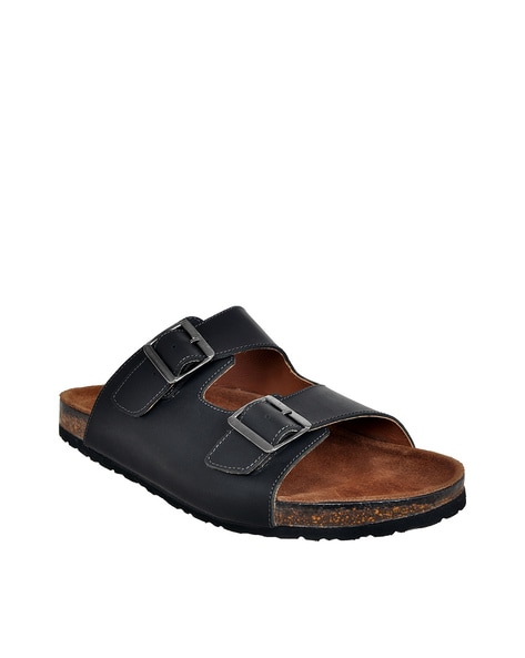 Buy LONDON RAG Black Leather Buckle Women's Party Wear Sandals | Shoppers  Stop