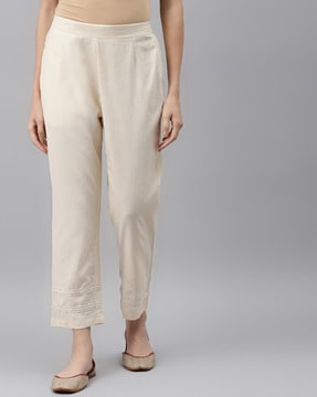 Rue Collection Women Blue Relaxed Loose Fit Highrise Trousers